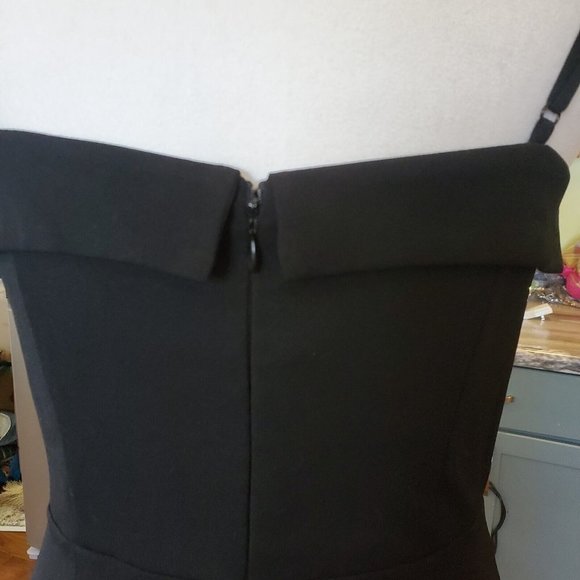 Rachel Rachel Roy Black Basic Spaghetti Strap‎ Dress Large 10 LBD - Picture 5 of 10